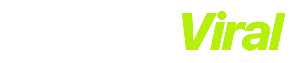 Palavra 'Viral' em verde-limão, parte do logo Método Viral