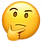 Emoji de rosto pensativo